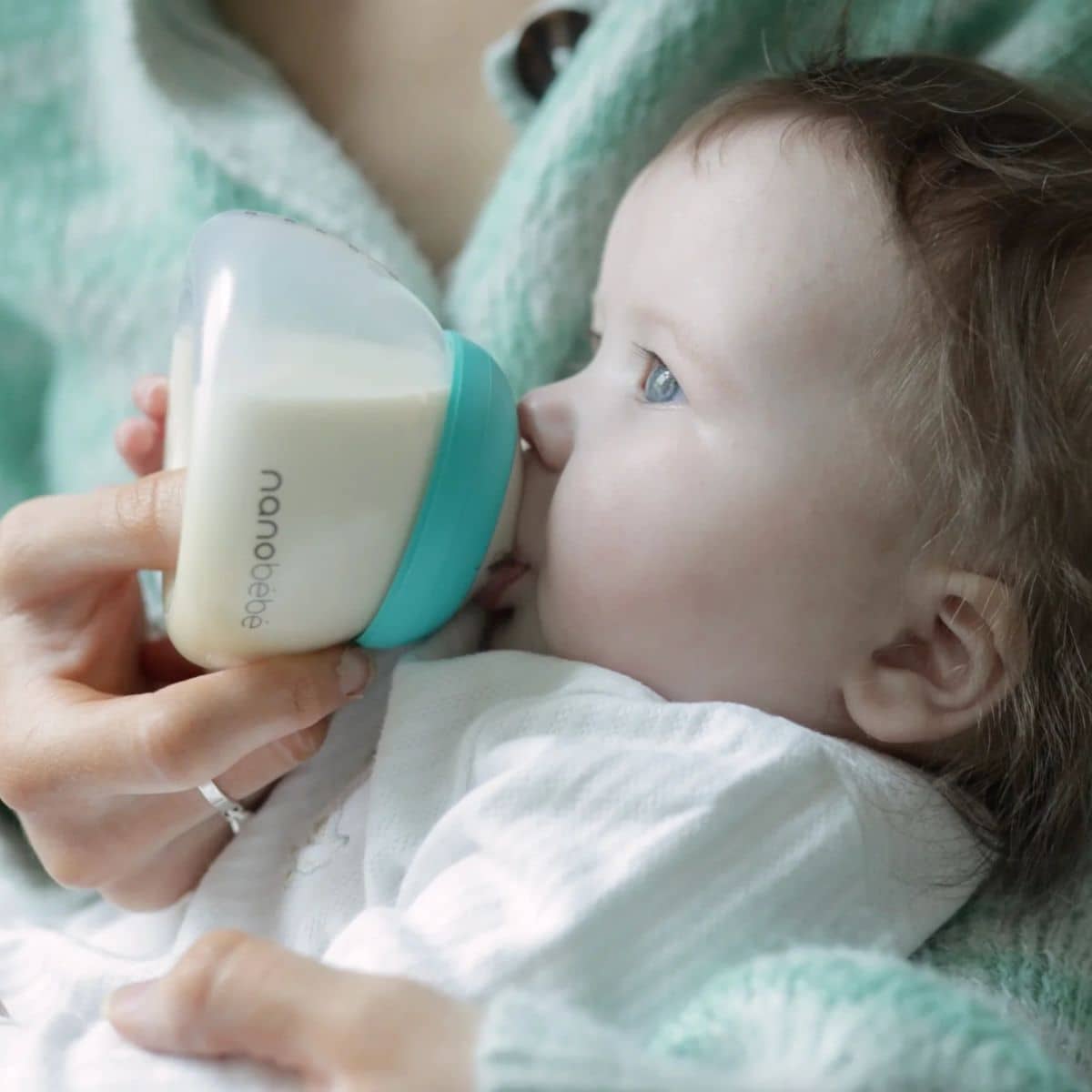 Nanobebe Breastmilk Bottle Single Pack - Gen 2 - Teal - Image 5