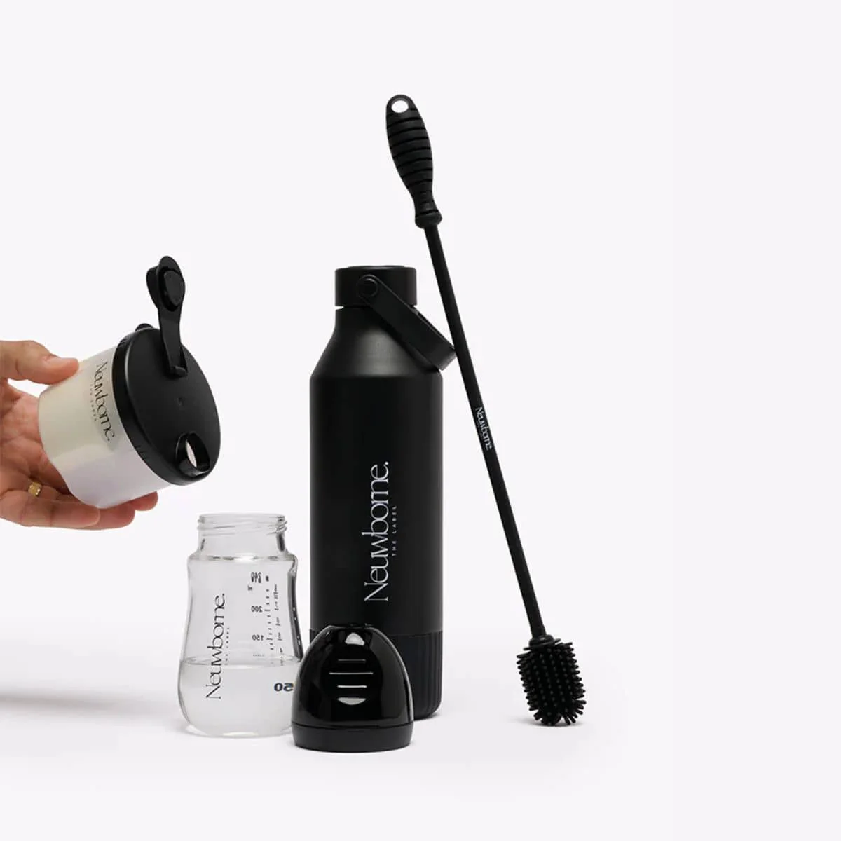 Neuwborne Glass Baby Bottle - Black - Image 5