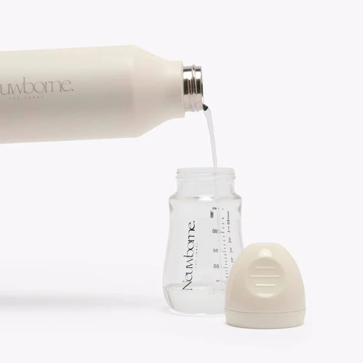 Neuwborne Glass Baby Bottle - Cream - Image 2