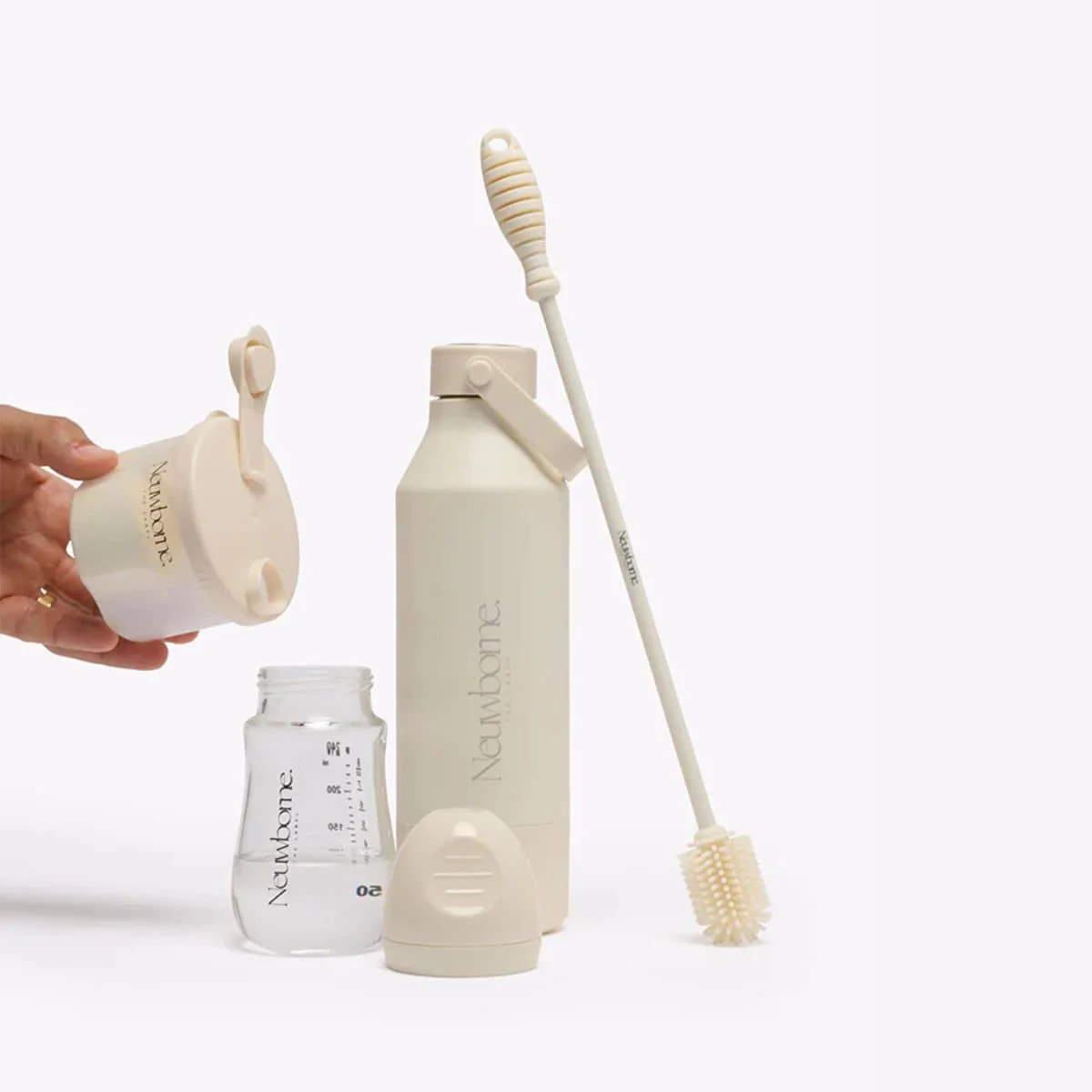 Neuwborne Glass Baby Bottle - Cream - Image 4