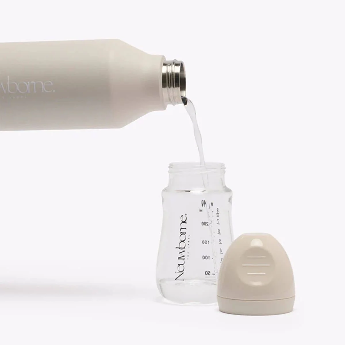 Neuwborne Glass Baby Bottle - Sand - Image 2