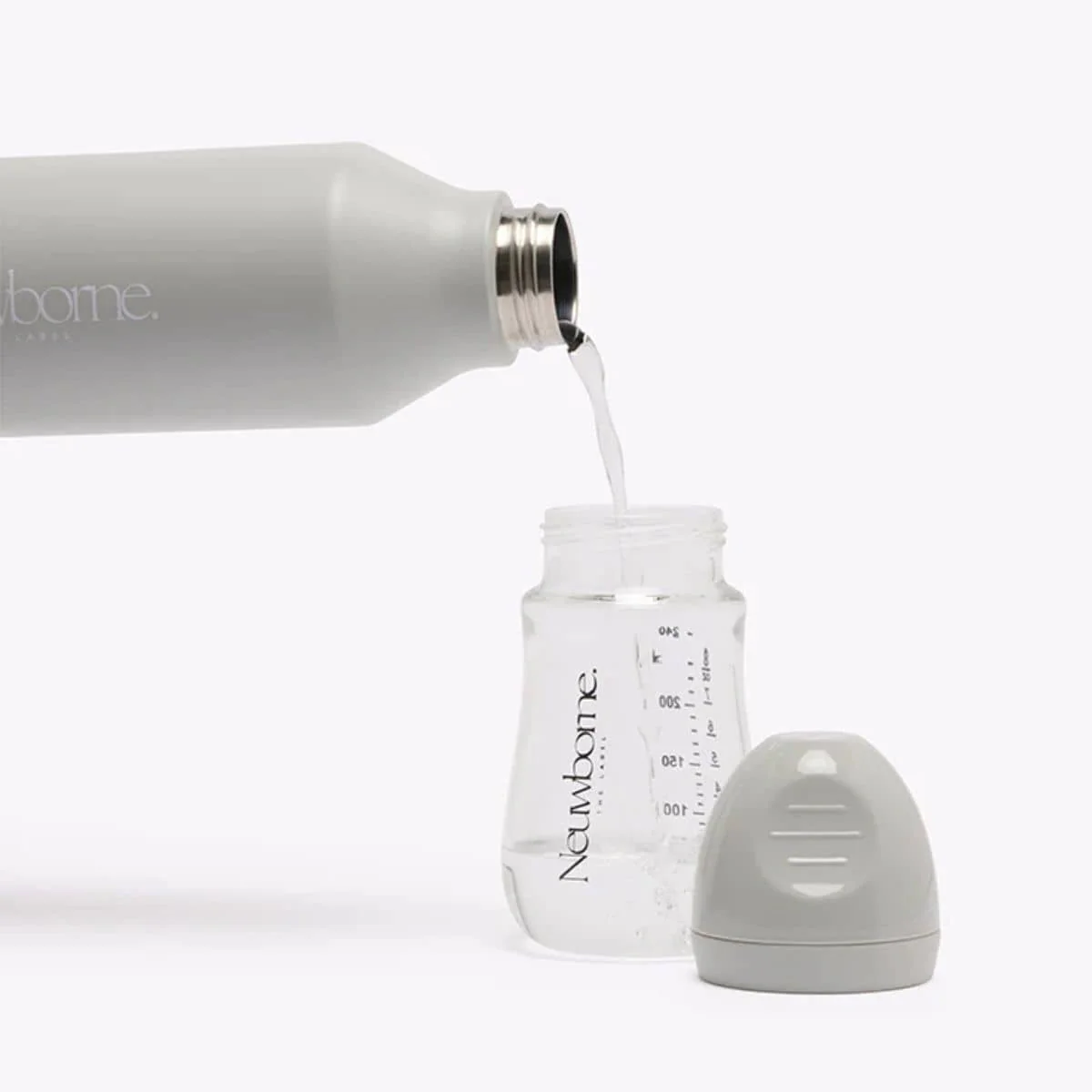 Neuwborne Glass Baby Bottle - Stone - Image 2