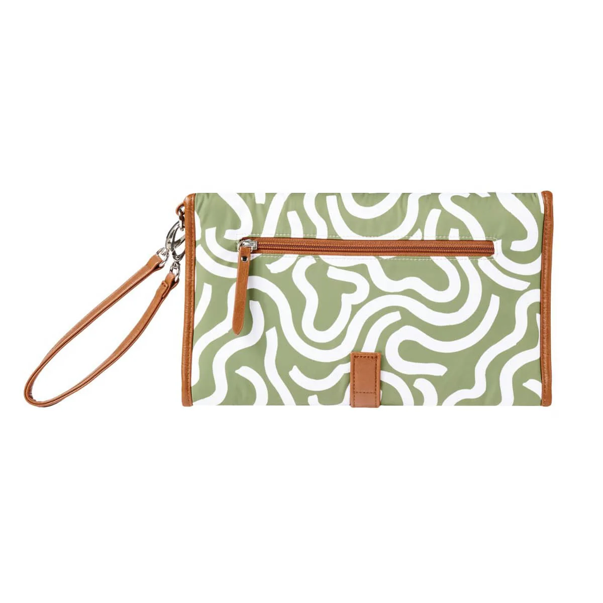 OiOi Change Mat Clutch - Green Squiggle - Image 3
