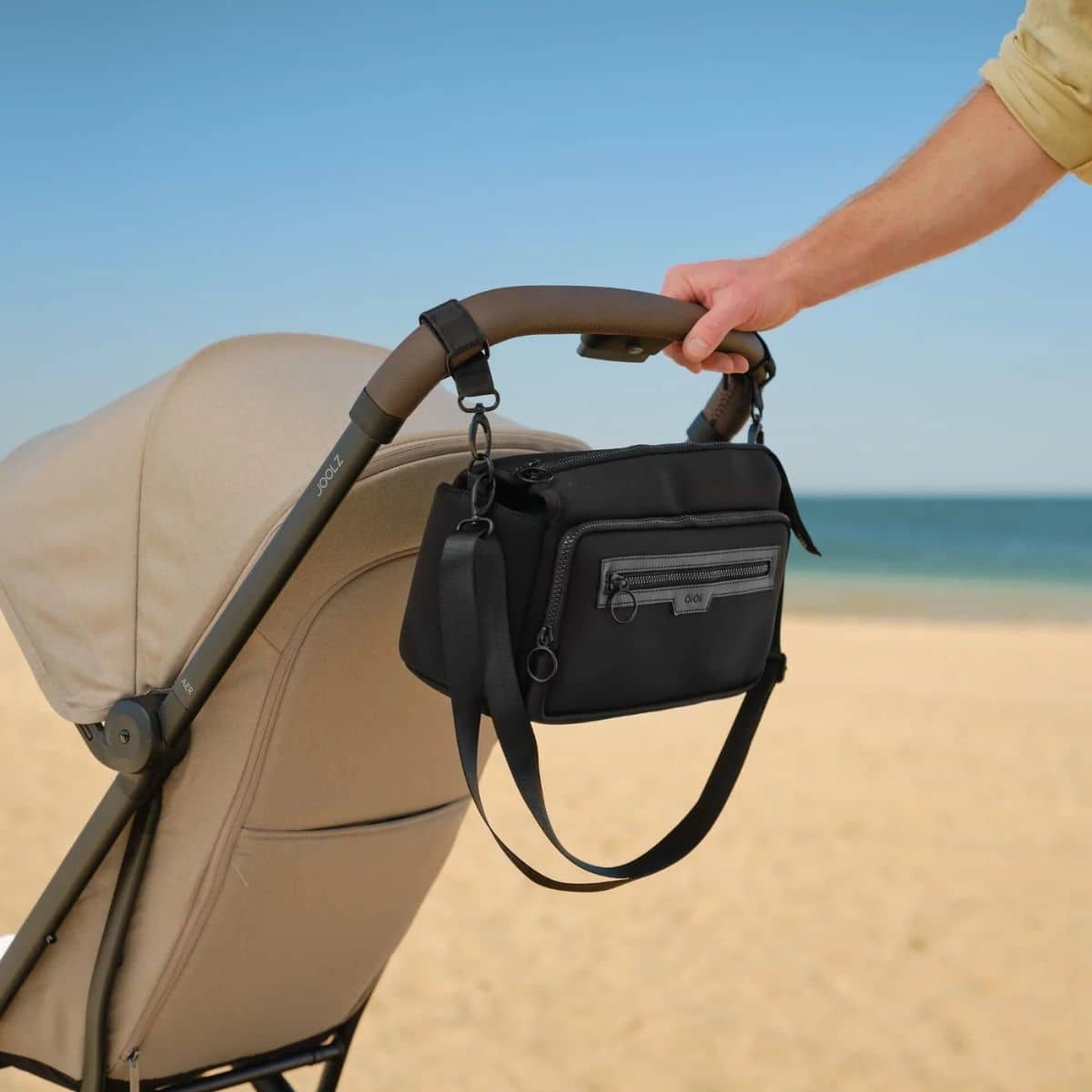 OiOi Multitasker Pram Caddy - Black Neoprene - Image 2
