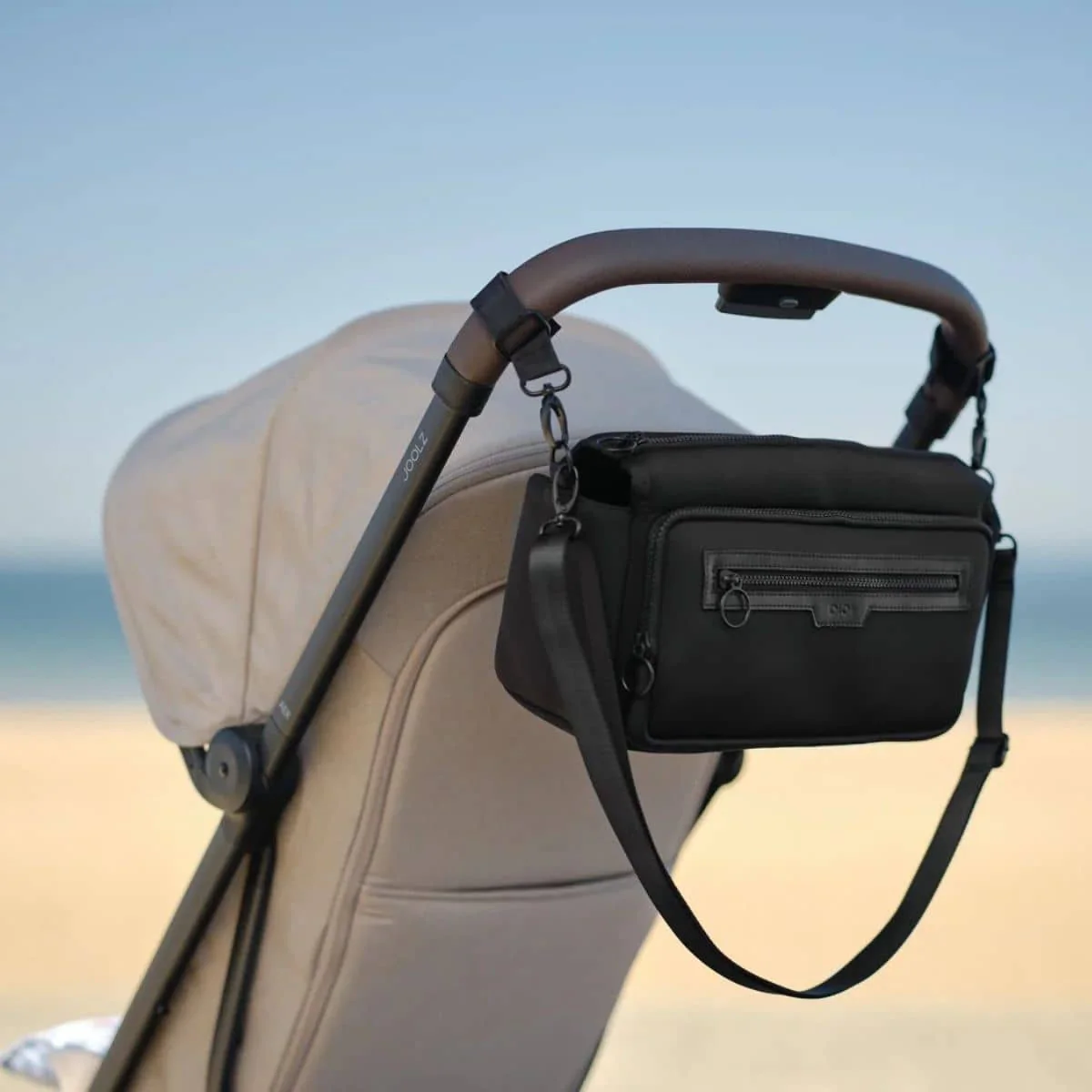 OiOi Multitasker Pram Caddy - Black Neoprene - Image 5