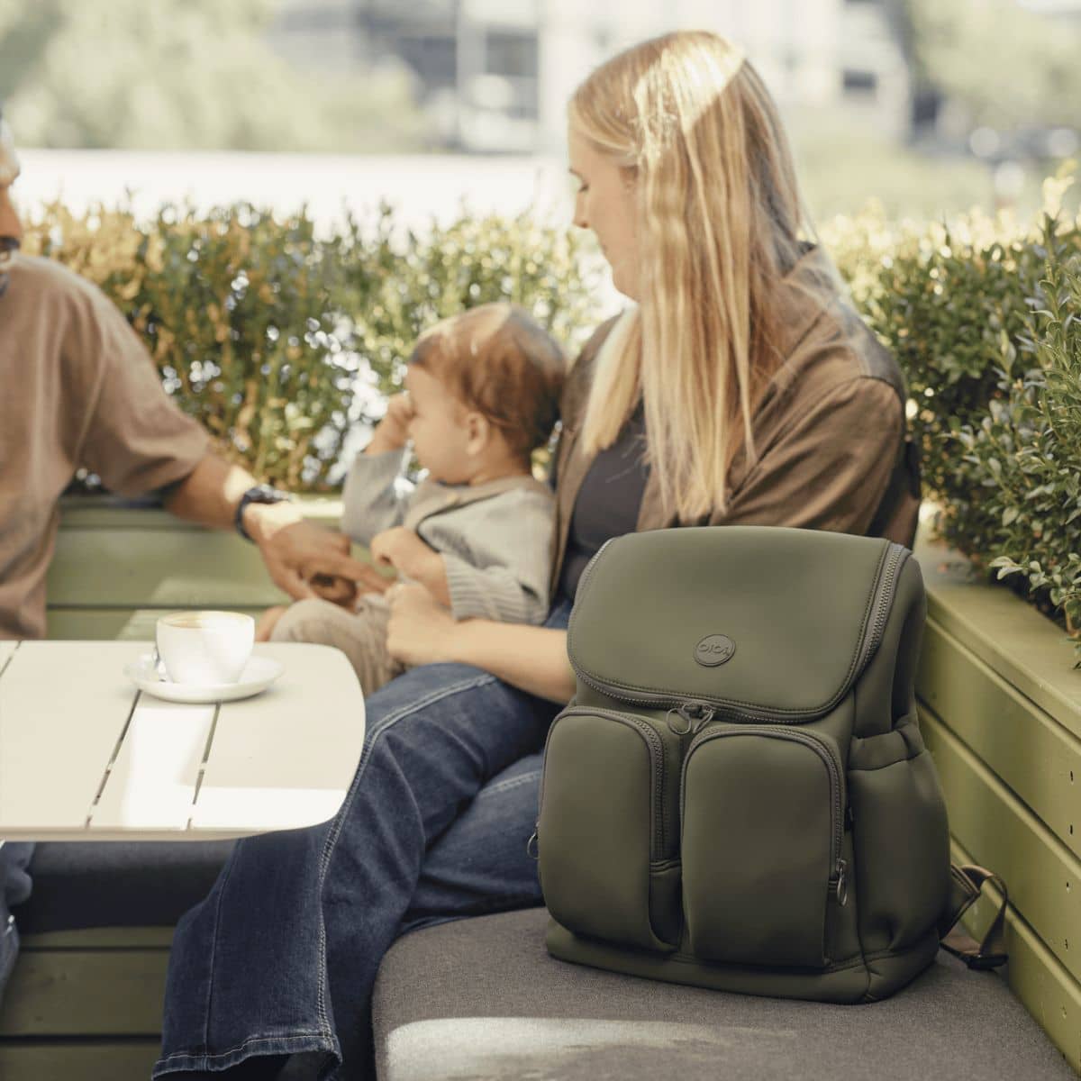OiOi Signature Nappy Backpack - Sage Neoprene - Image 2