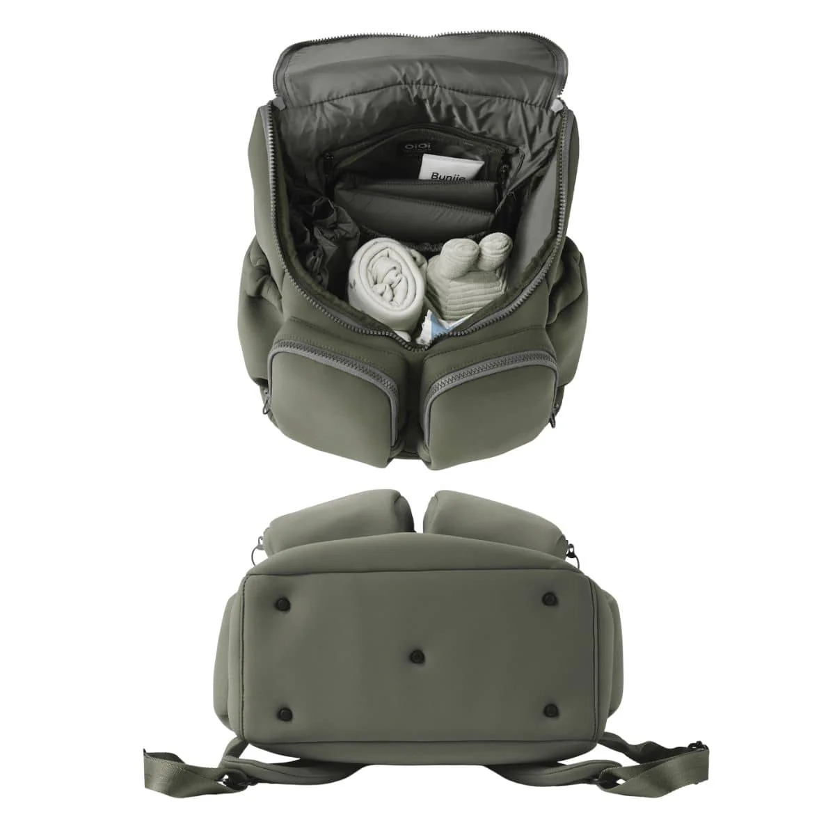 OiOi Signature Nappy Backpack - Sage Neoprene - Image 3
