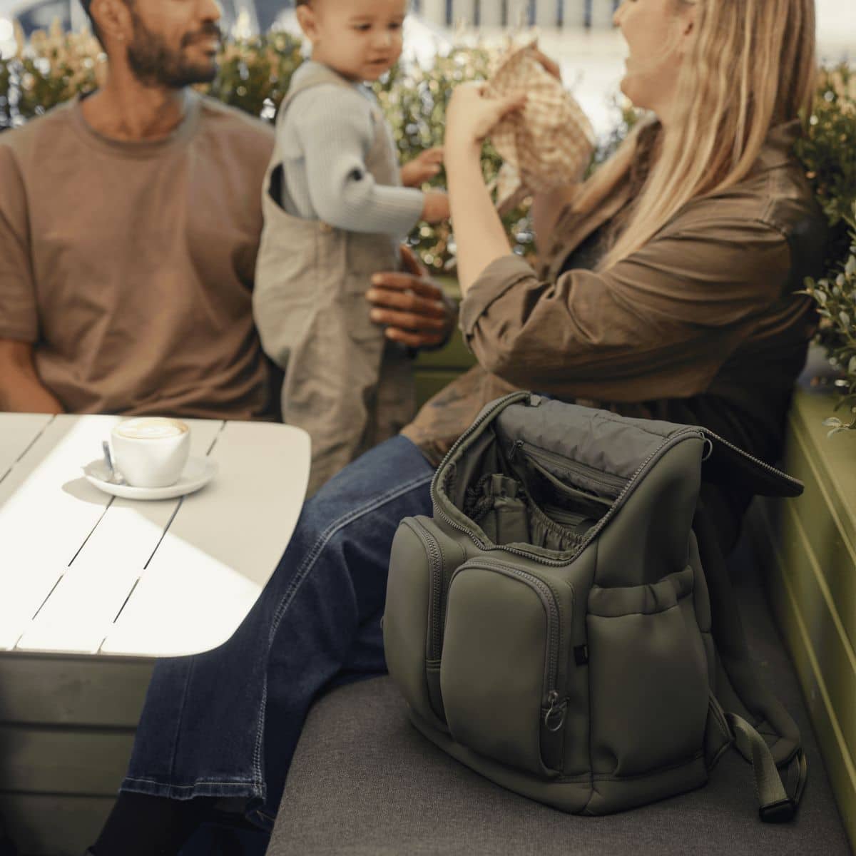OiOi Signature Nappy Backpack - Sage Neoprene - Image 7