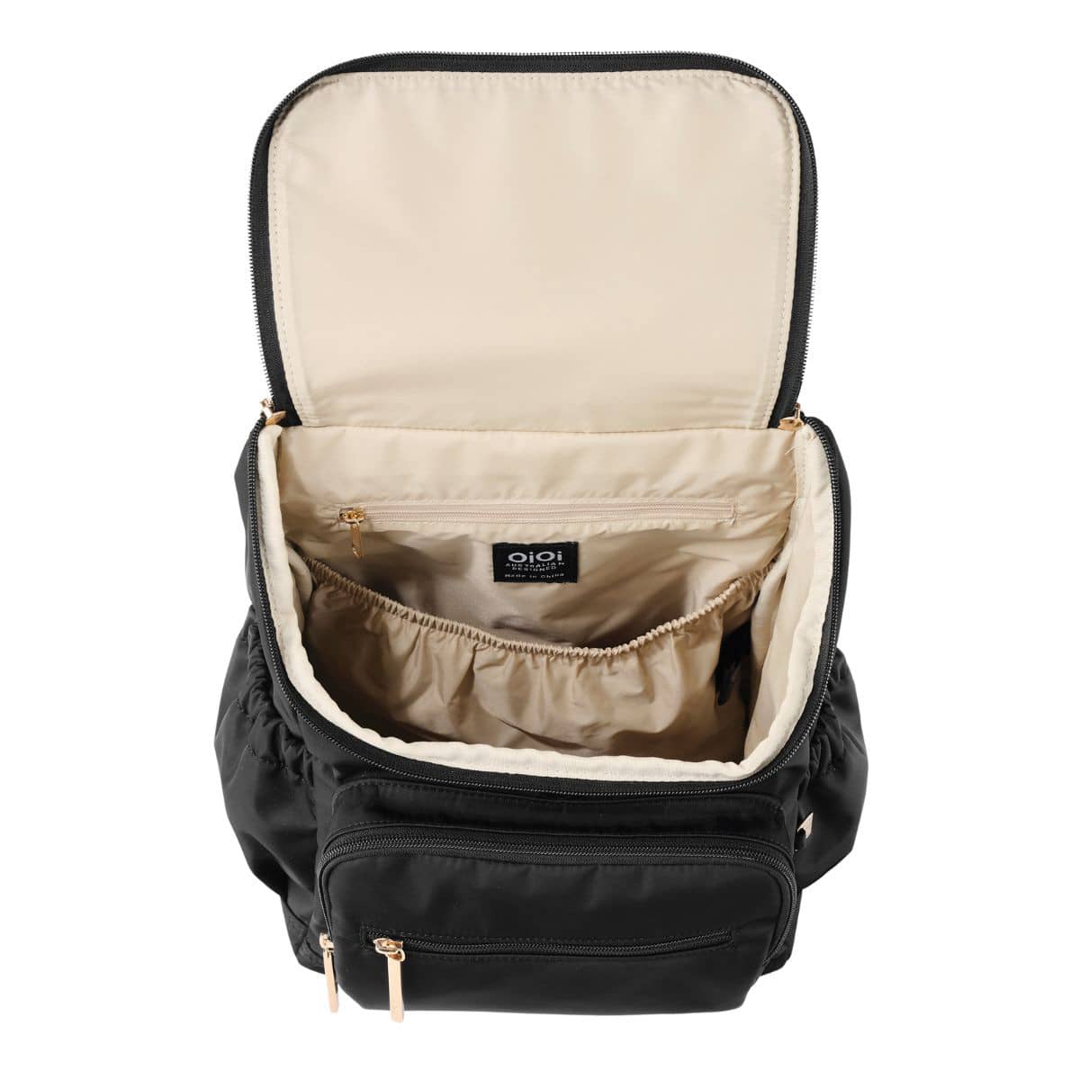 OiOi Mini Signature Backpack - Black Nylon - Image 3