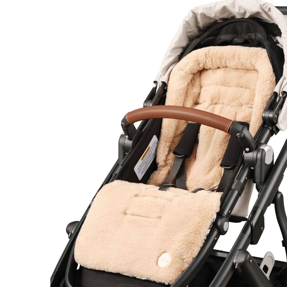 OiOi Reversible Cozy Fleece Pram Liner - Houndstooth - Image 3