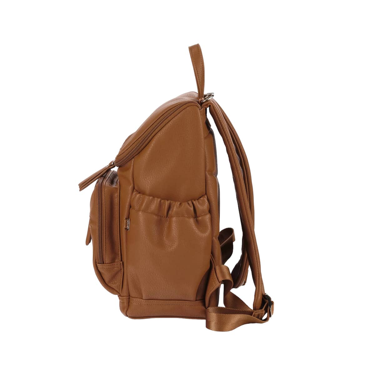 OiOi Mini Signature Backpack 2.0 - Chestnut Brown Vegan Leather - Image 5