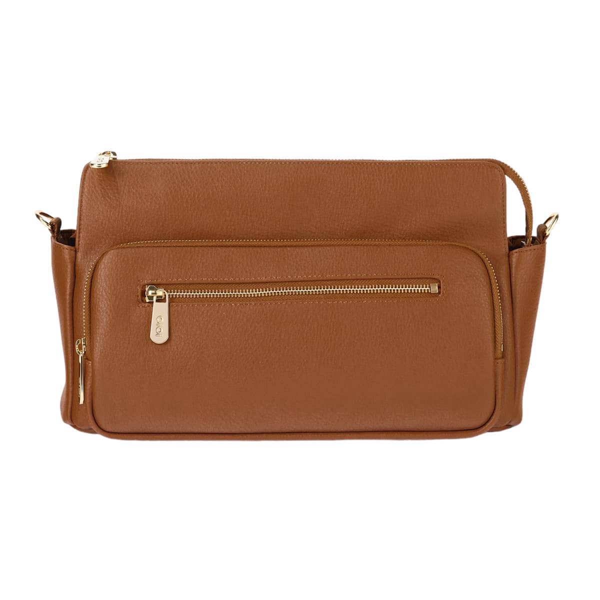 OiOi Multitasker Pram Caddy - Chestnut Vegan Leather - Image 3