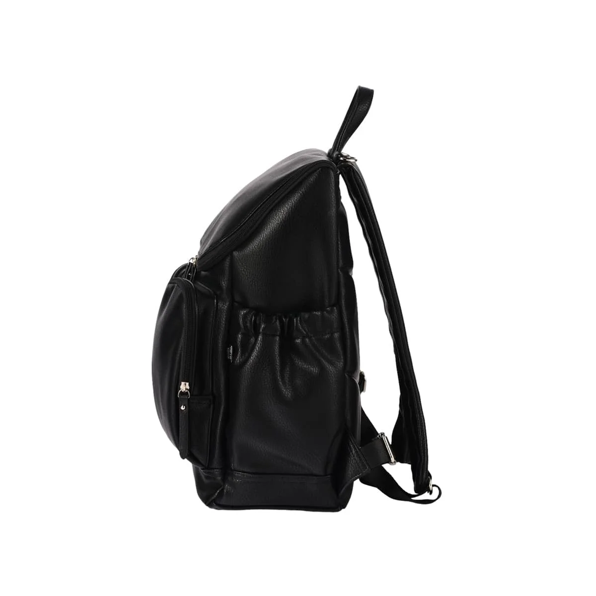 OiOi Signature Nappy Backpack - Black Vegan Leather - Image 5