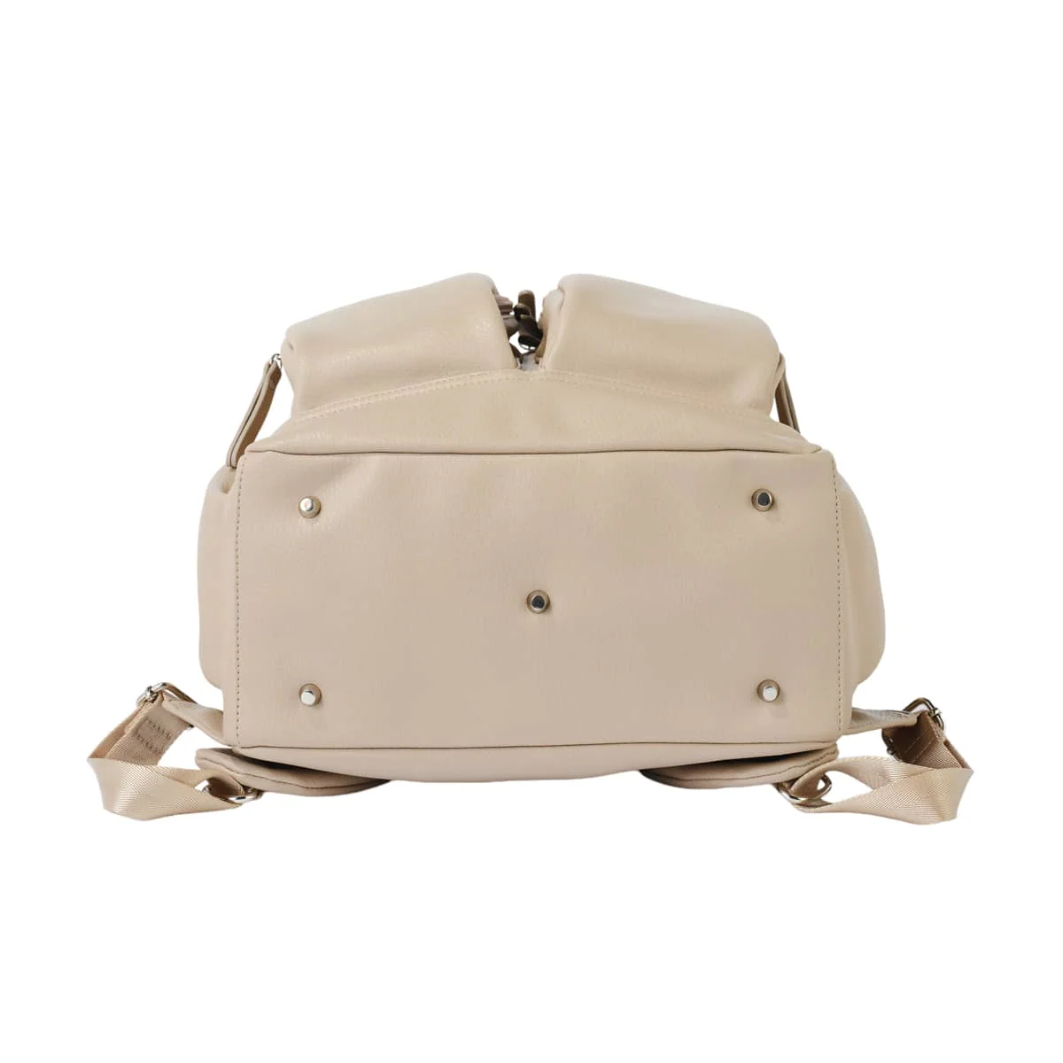 OiOi Signature Nappy Backpack - Oat Vegan Leather - Image 11