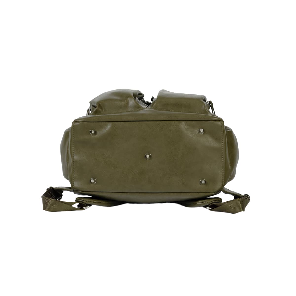 OiOi Signature Nappy Backpack - Olive Vegan Leather - Image 8