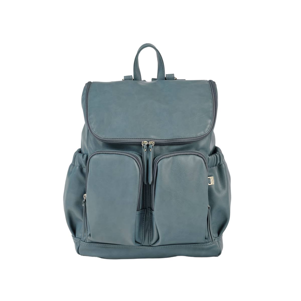 OiOi Signature Nappy Backpack - Stone Blue Vegan Leather
