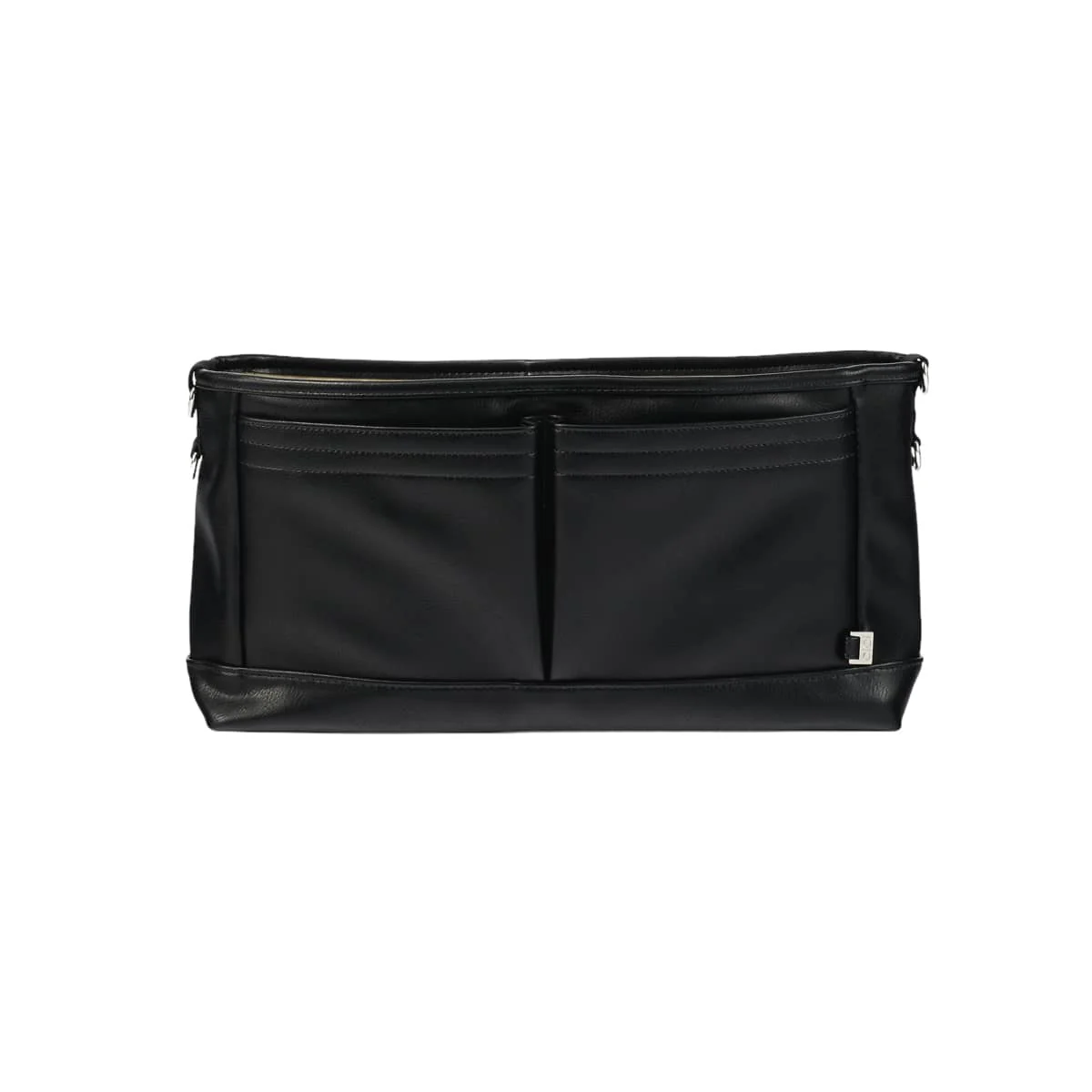 OiOi Stroller Organiser/Pram Caddy - Black Vegan Leather - Image 9