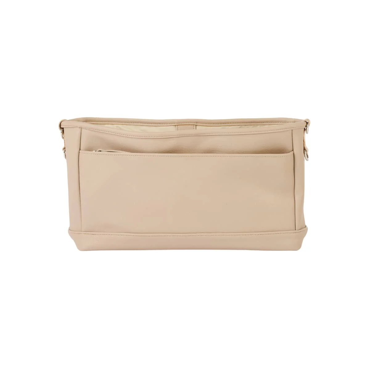 OiOi Stroller Organiser/Pram Caddy - Oat Vegan Leather - Image 9