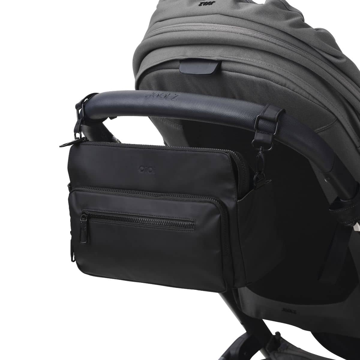 OiOi Multitasker Pram Caddy - Black Weatherproof - Image 3
