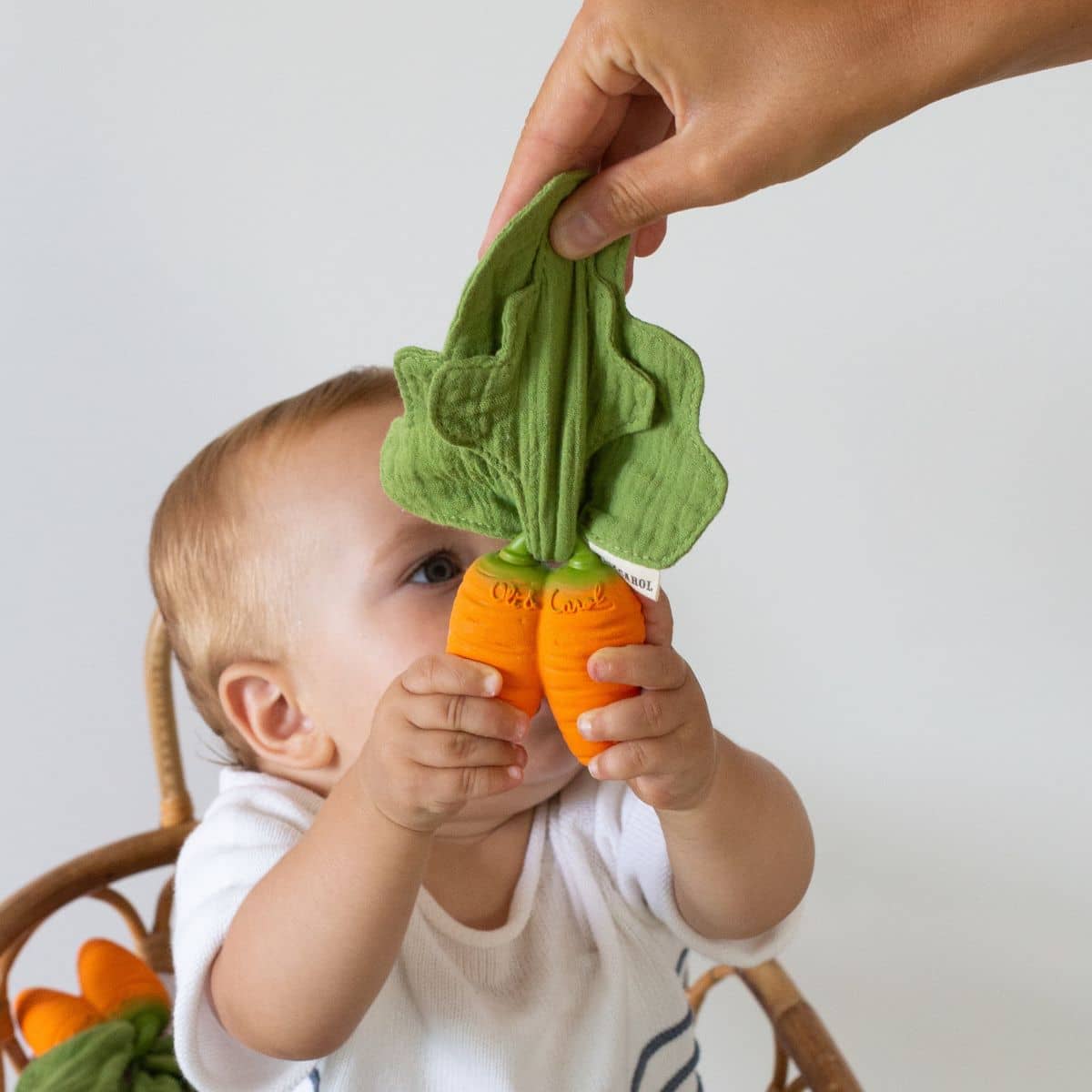 Oli & Carol Mini Doudou Teether - Cathy the Carrot - Image 3
