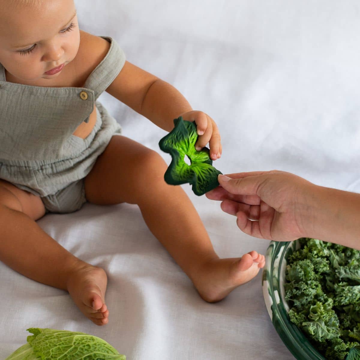 Oli & Carol Mini Doudou Teether - Kendall the Kale - Image 4