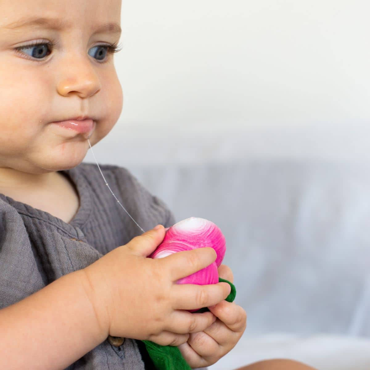 Oli & Carol Mini Doudou Teether - Ramona the Radish - Image 5