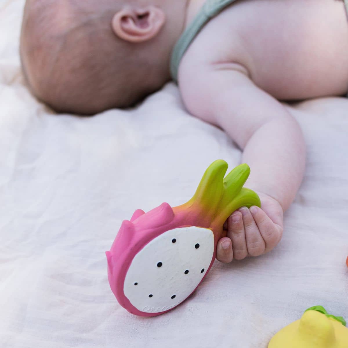 Oli & Carol Natural Rubber Teether - Fuchsia the Dragonfruit - Image 7