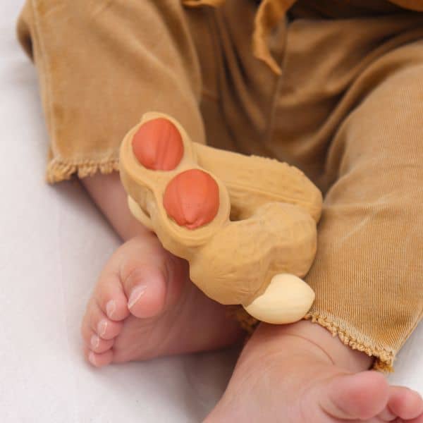 Oli & Carol Natural Rubber Teether - Paco the Peanut - Image 4