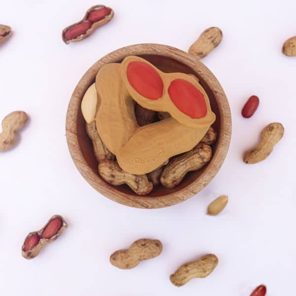 Oli & Carol Natural Rubber Teether - Paco the Peanut - Image 5