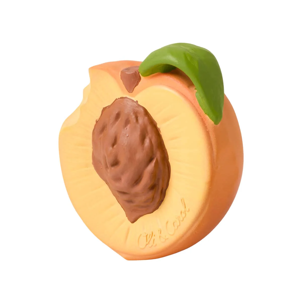 Oli & Carol Natural Rubber Teether - Palm Peach - Image 4