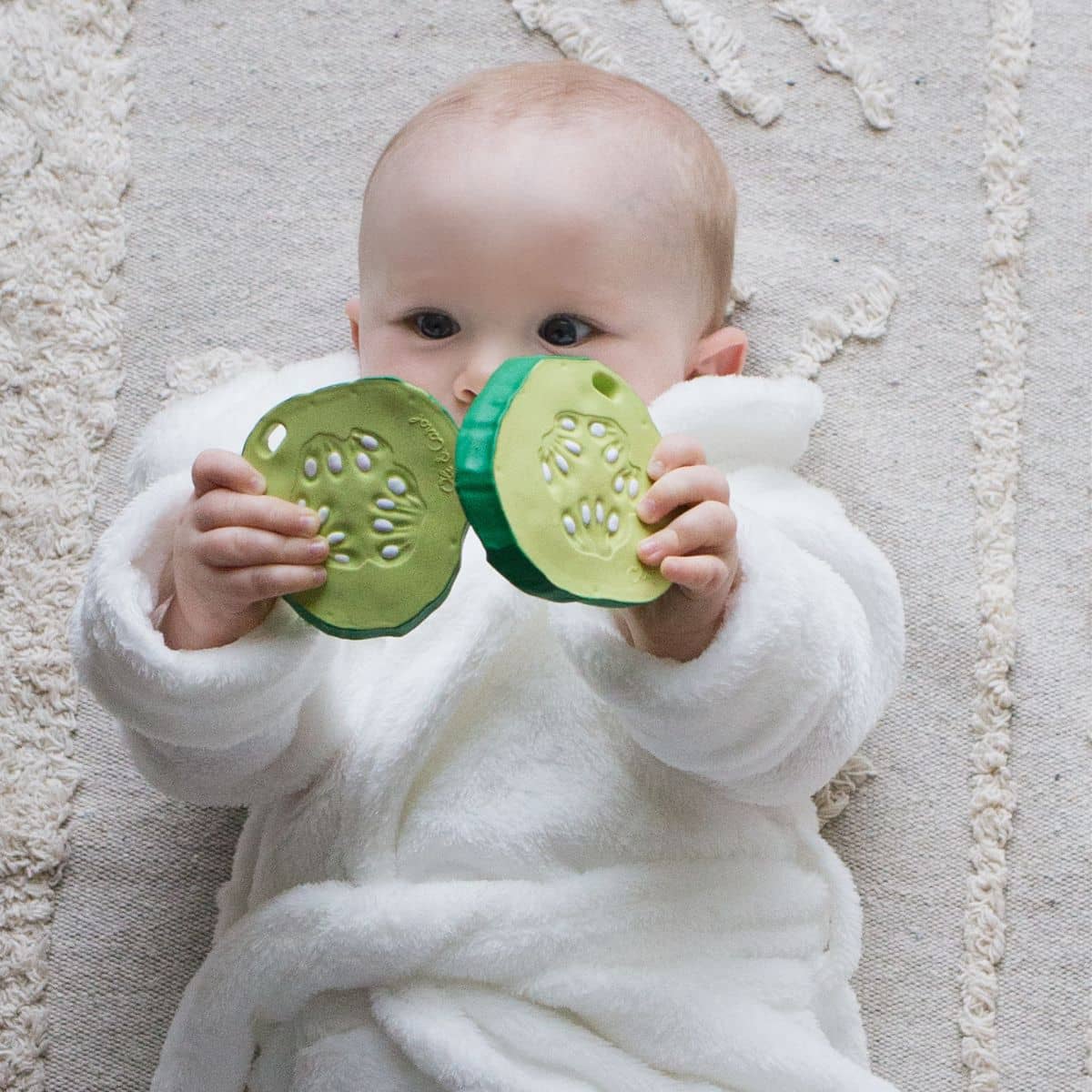 Oli & Carol Natural Rubber Teether - Pepino the Cucumber - Image 3