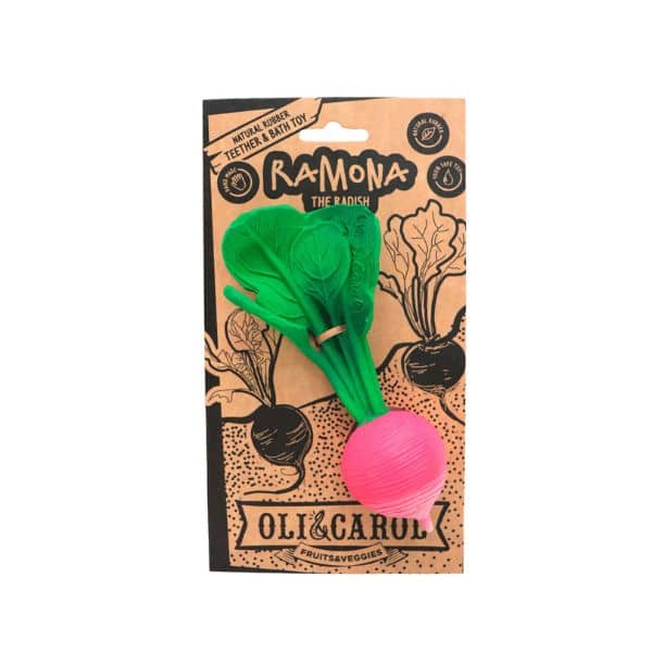 Oli & Carol Natural Rubber Teether - Ramona the Radish - Image 7