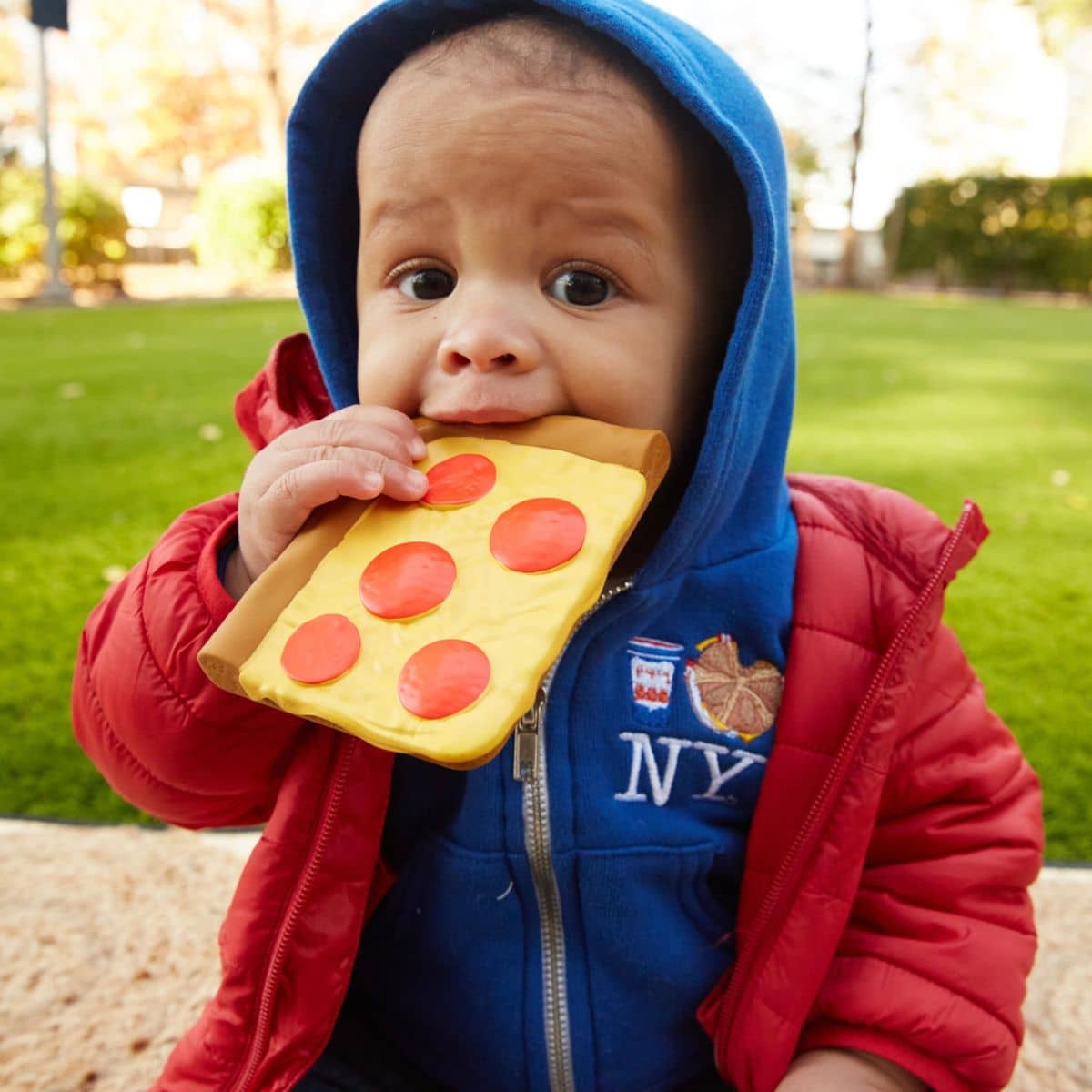 PiccoliNY Cameron’s Corner Pepperoni Slice Teether - Image 2