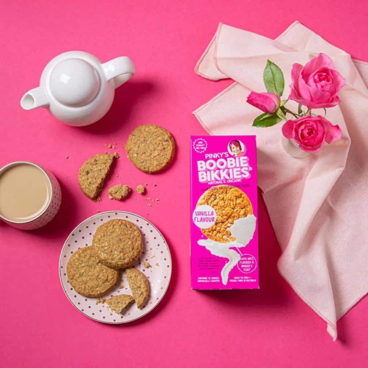 Pinky's Boobie Bikkies - Organic Oat and Vanilla Flavour - Image 4