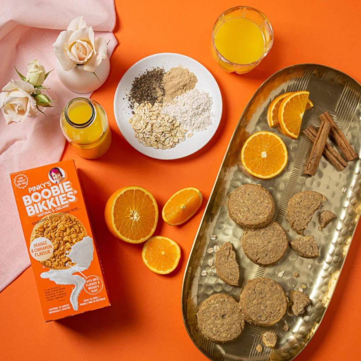 Pinky's Boobie Bikkies - Organic Oat, Orange and Cinnamon Flavour - Image 4