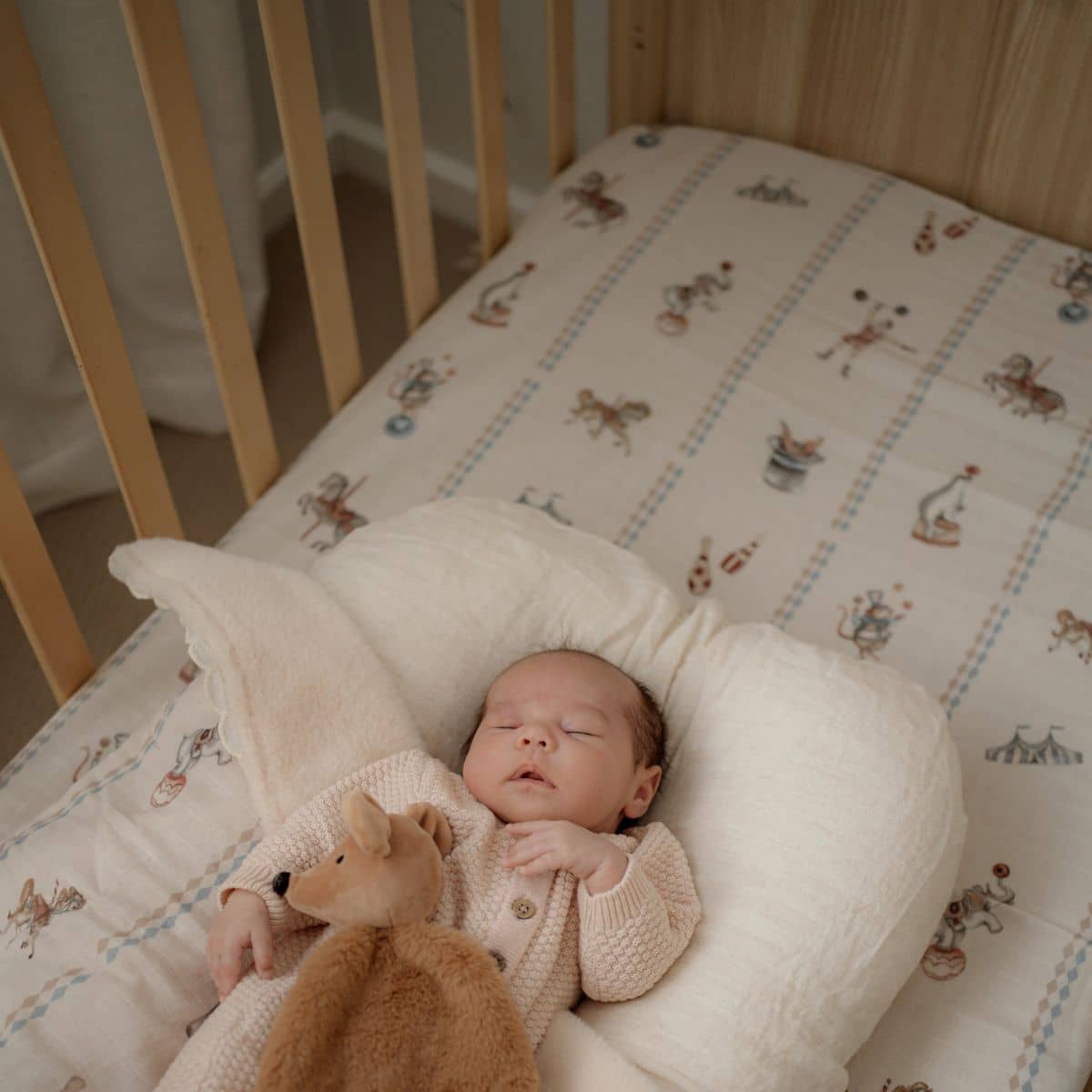 Pop Ya Tot Fitted Cotton Muslin Cot Sheet - Le Cirque - Image 3