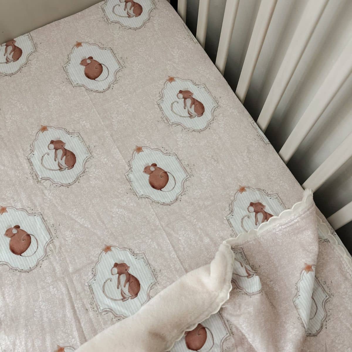 Pop Ya Tot Fitted Cotton Muslin Cot Sheet - Sweet Squeak - Image 6