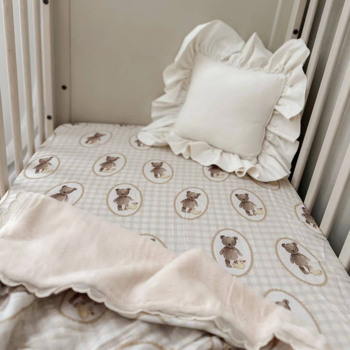 Pop Ya Tot Fitted Cotton Muslin Cot Sheet - Ted & Duck - Image 3