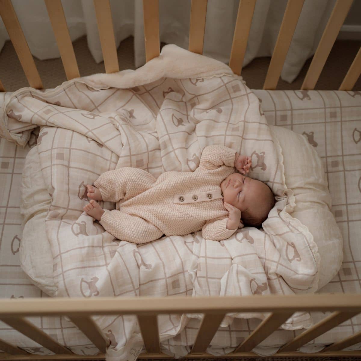 Pop Ya Tot Fitted Cotton Muslin Cot Sheet - The Rocking Horse - Image 3
