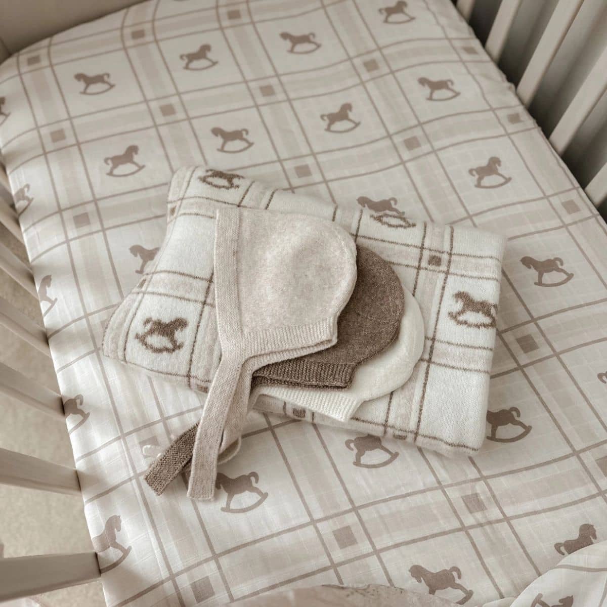 Pop Ya Tot Fitted Cotton Muslin Cot Sheet - The Rocking Horse - Image 4