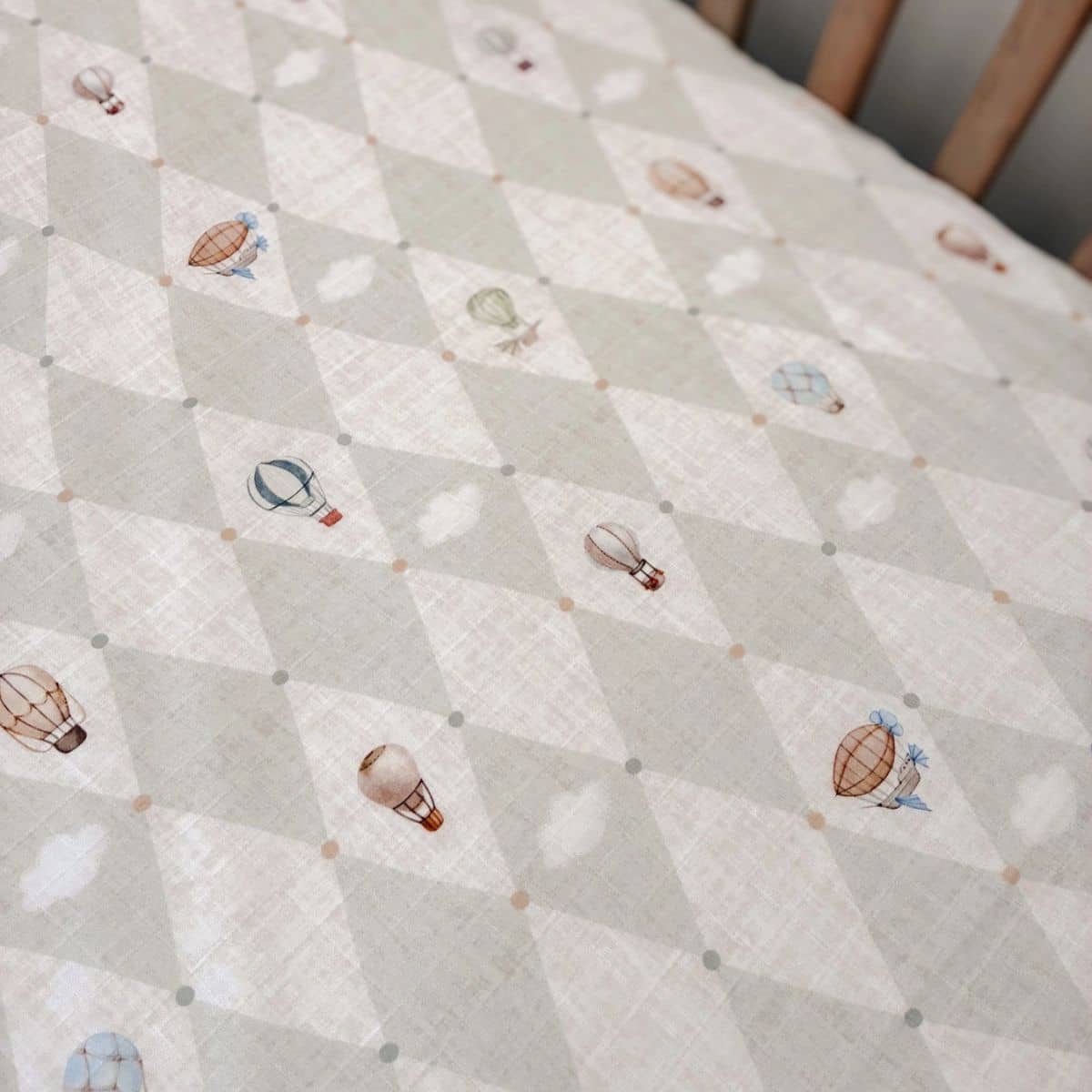 Pop Ya Tot Fitted Cotton Muslin Cot Sheet - Up and Away - Image 2