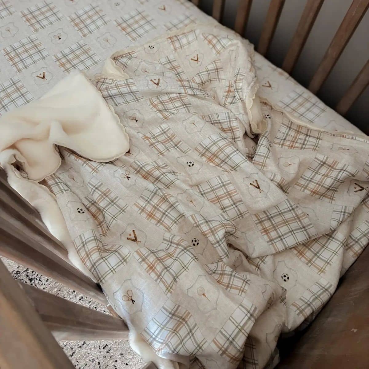 Pop Ya Tot Fur Lined Cot Blanket - Old Sport - Image 3