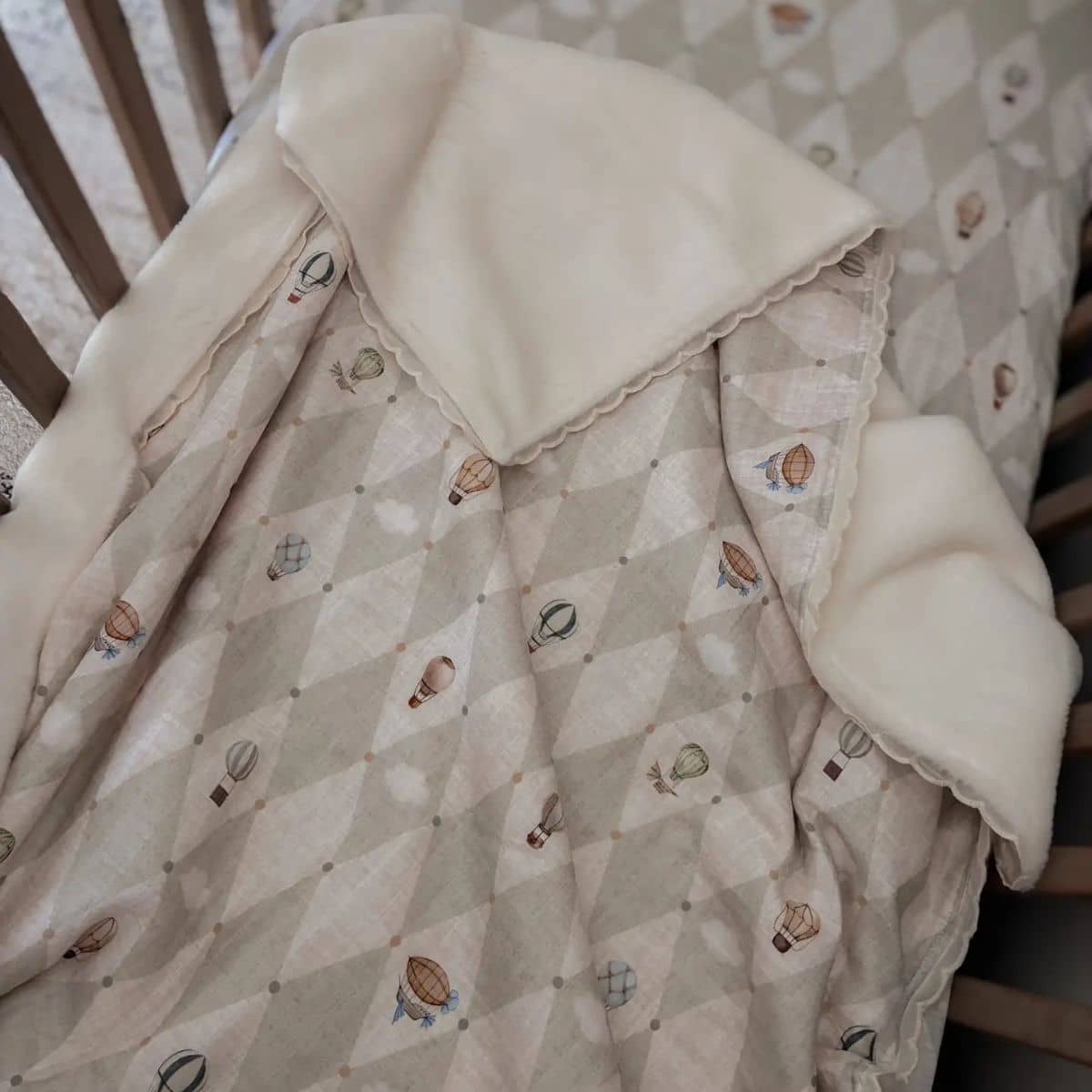Pop Ya Tot Fur Lined Cot Blanket - Up and Away - Image 4
