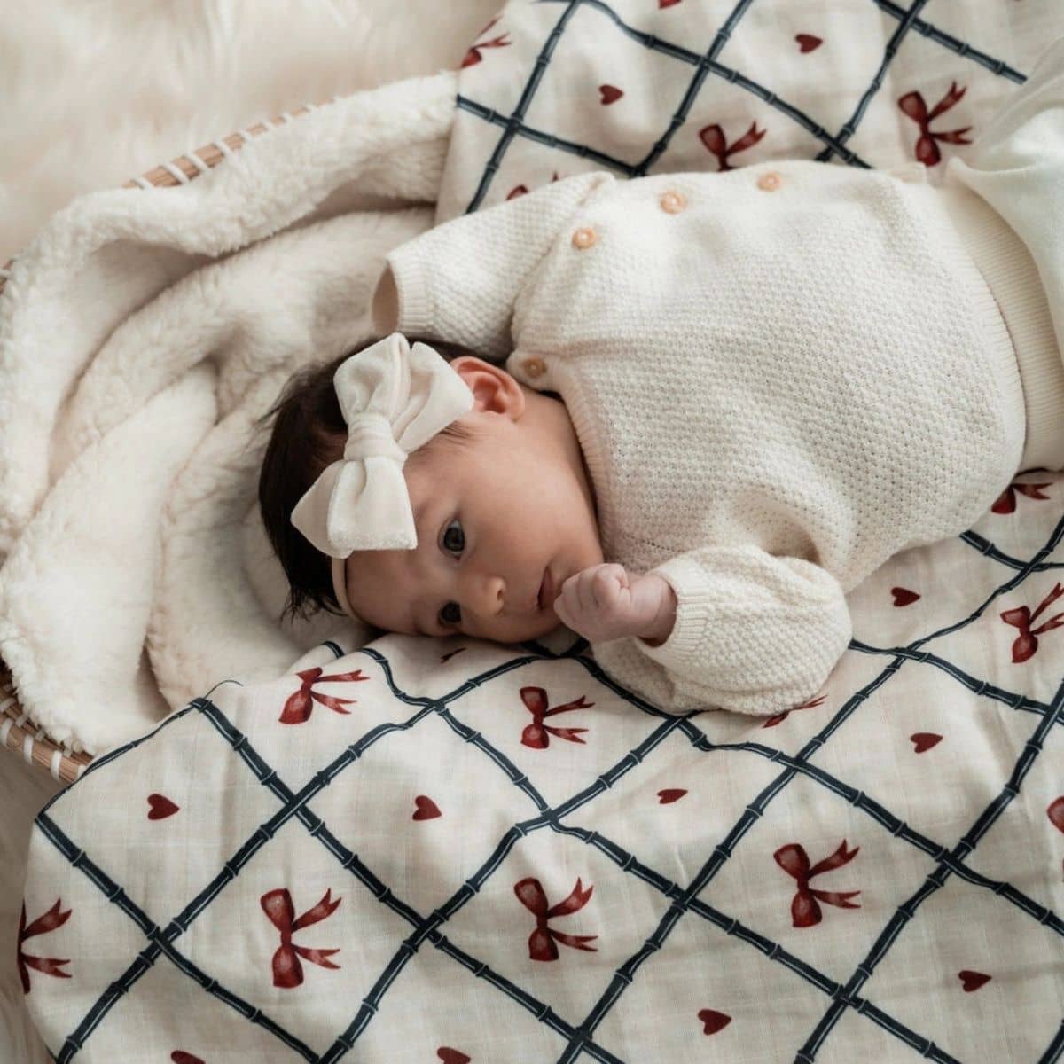 Pop Ya Tot Organic Cotton Swaddle Wrap - Bow Peep - Image 4