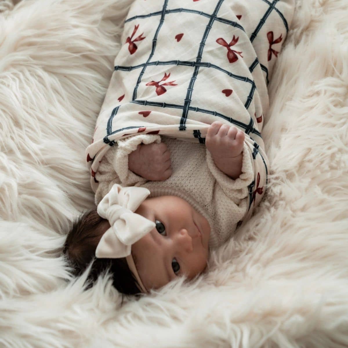 Pop Ya Tot Organic Cotton Swaddle Wrap - Bow Peep - Image 5