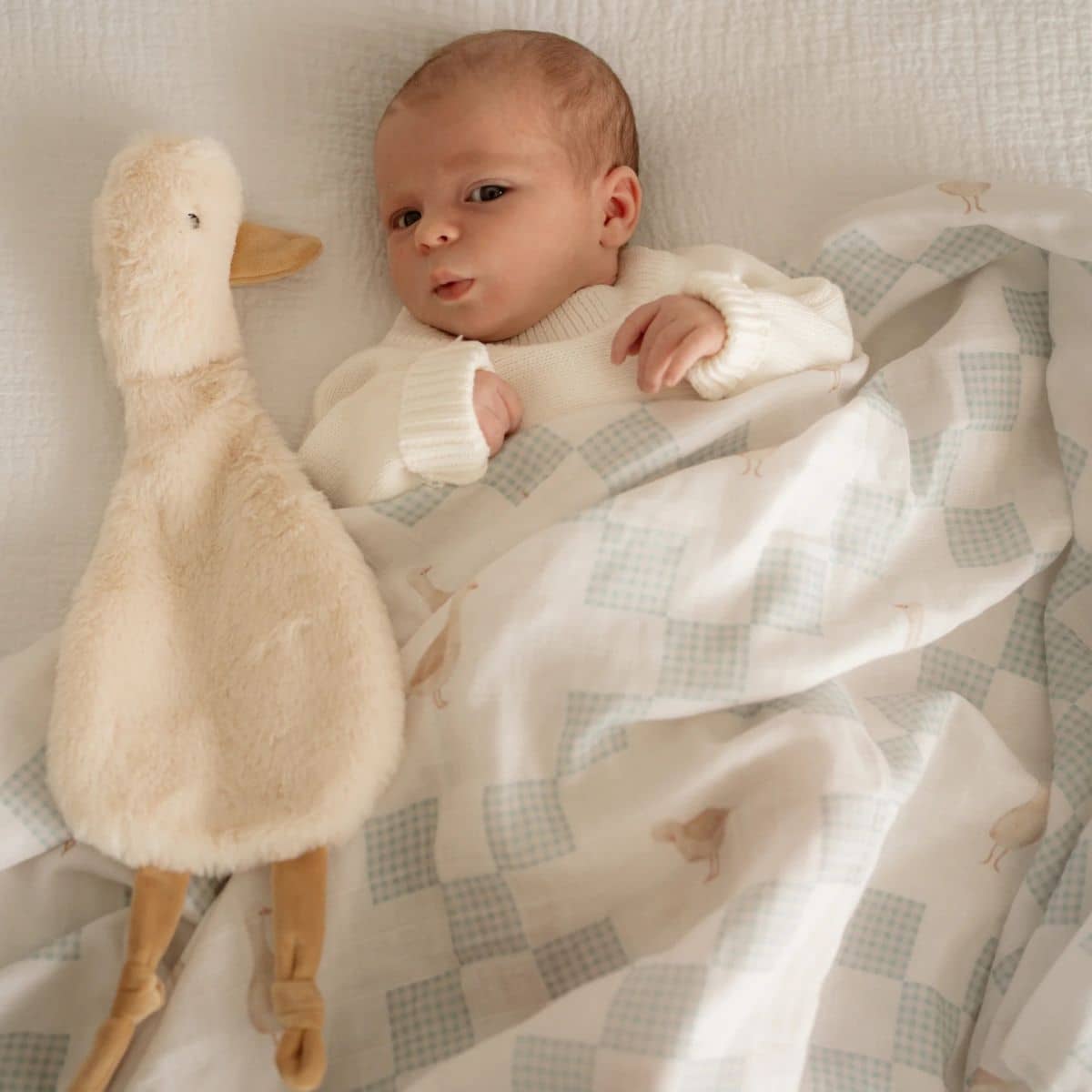 Pop Ya Tot Organic Cotton Swaddle Wrap - Goosey Gander - Image 2