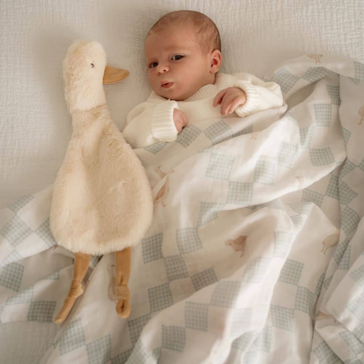 Pop Ya Tot Organic Cotton Swaddle Wrap - Goosey Gander - Image 8