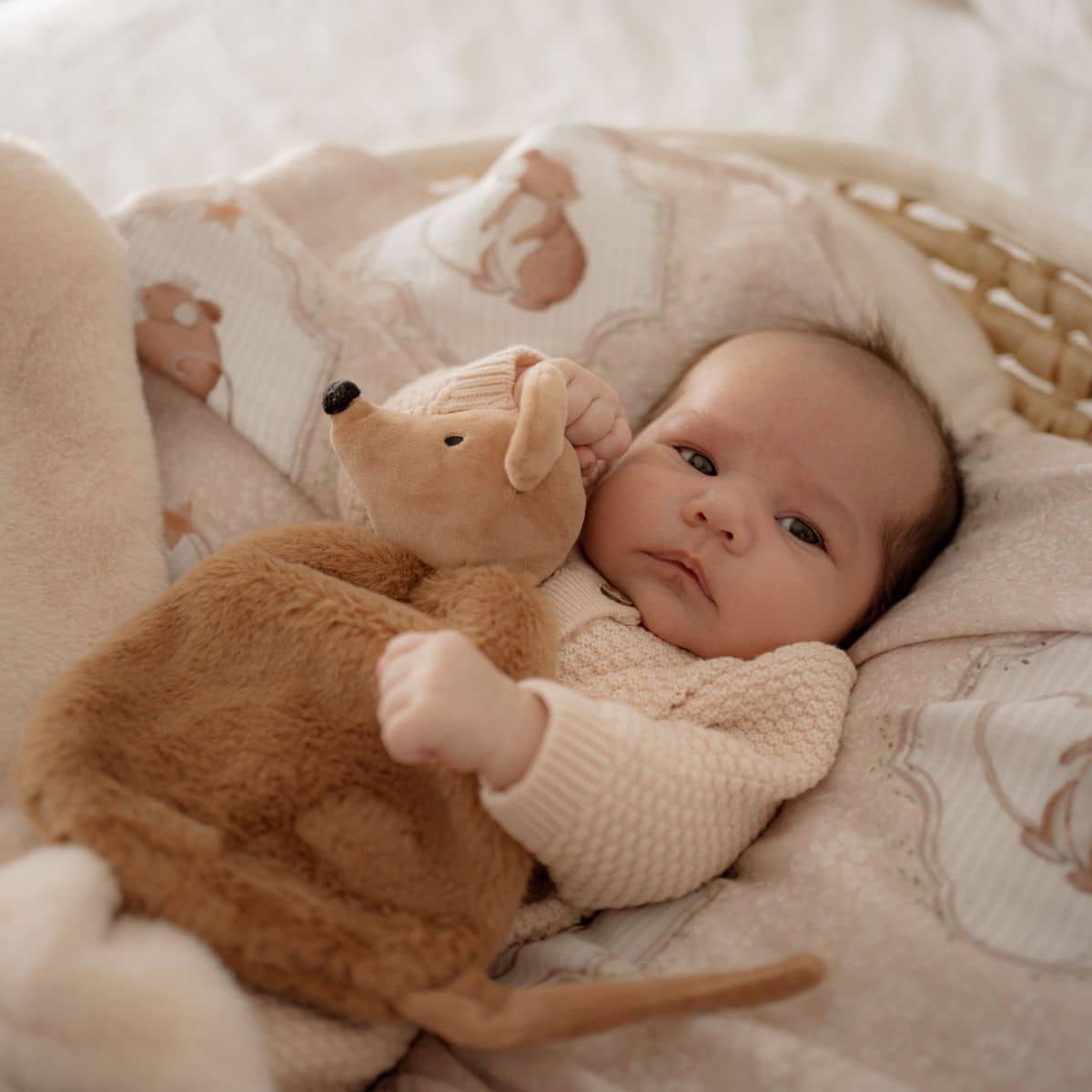 Pop Ya Tot Organic Cotton Swaddle Wrap - Sweet Squeak - Image 2
