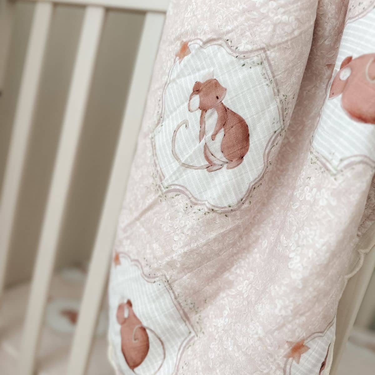 Pop Ya Tot Organic Cotton Swaddle Wrap - Sweet Squeak - Image 3