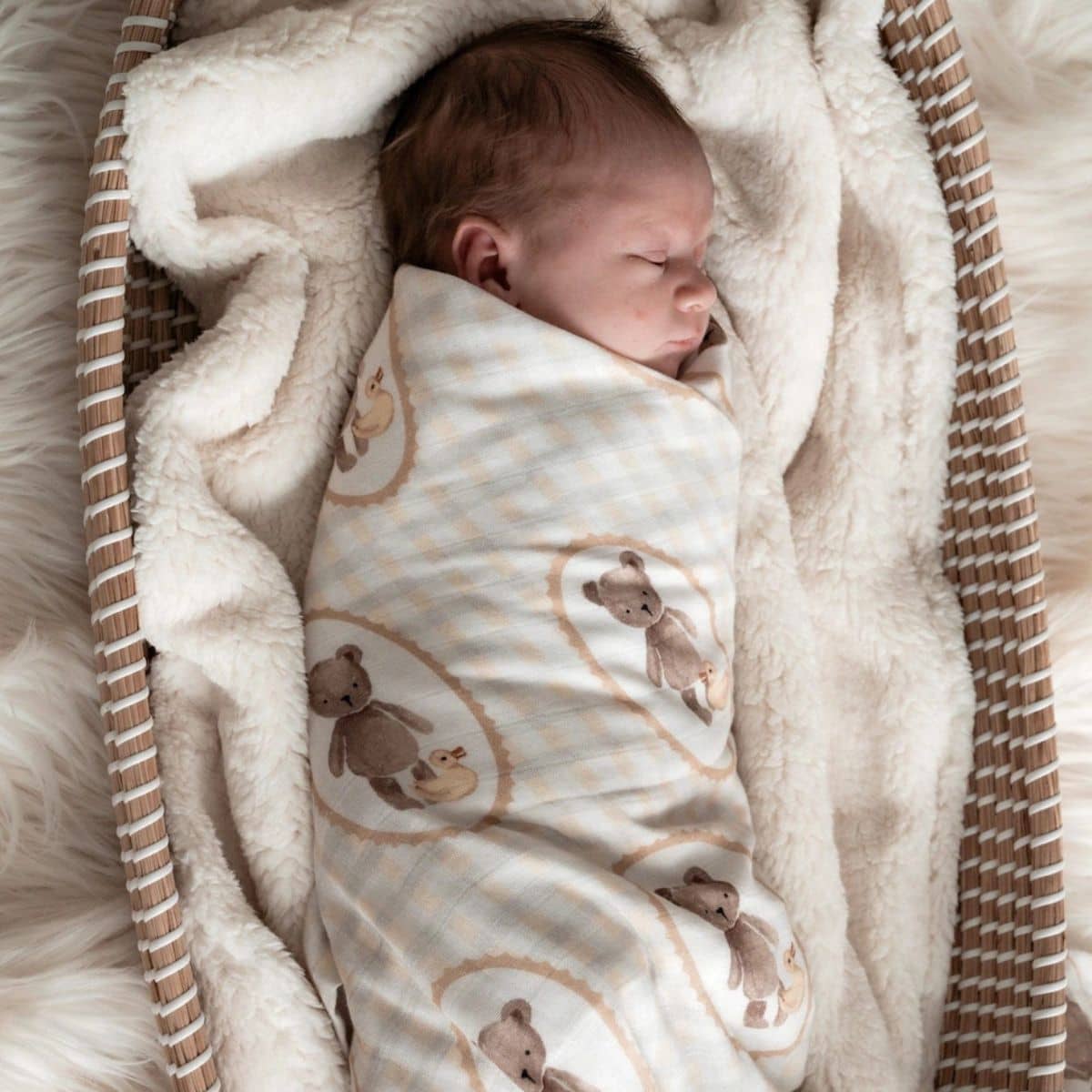 Pop Ya Tot Organic Cotton Swaddle Wrap - Ted & Duck - Image 4